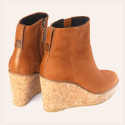 Camel Ankle Wedge Bootie - TSouls