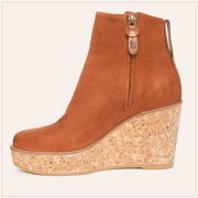 Camel Ankle Wedge Bootie - TSouls
