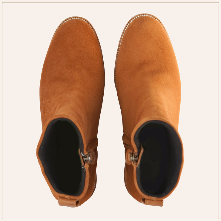 Camel Ankle Wedge Bootie - TSouls