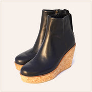 Black Ankle Wedge Bootie - TSouls