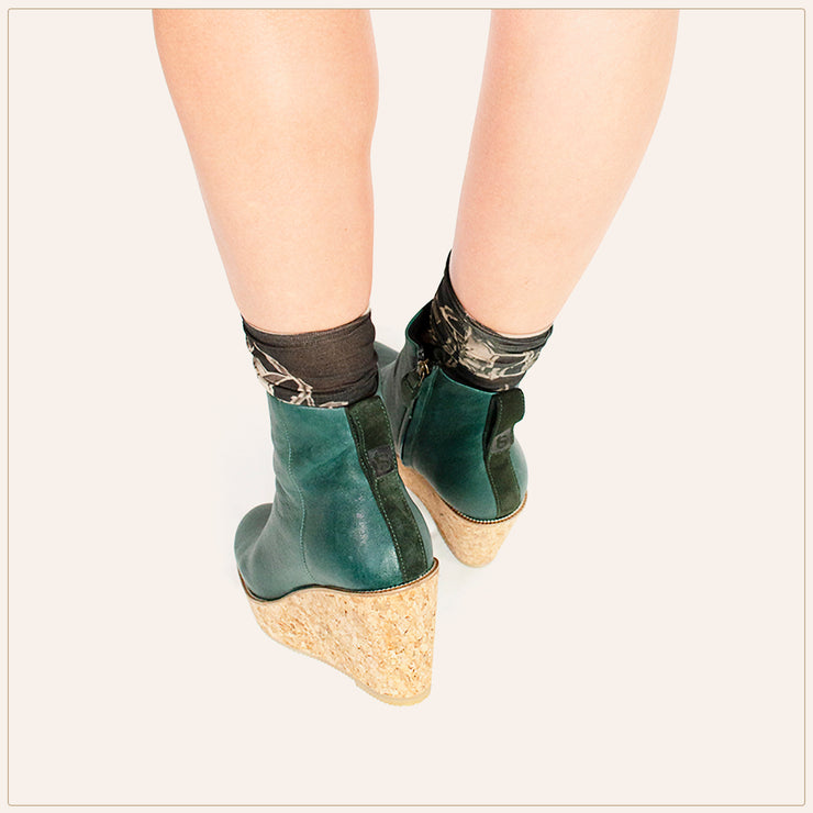 Green Ankle Wedge Bootie - TSouls