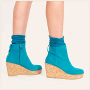 Teal Ankle Wedge Bootie - TSouls