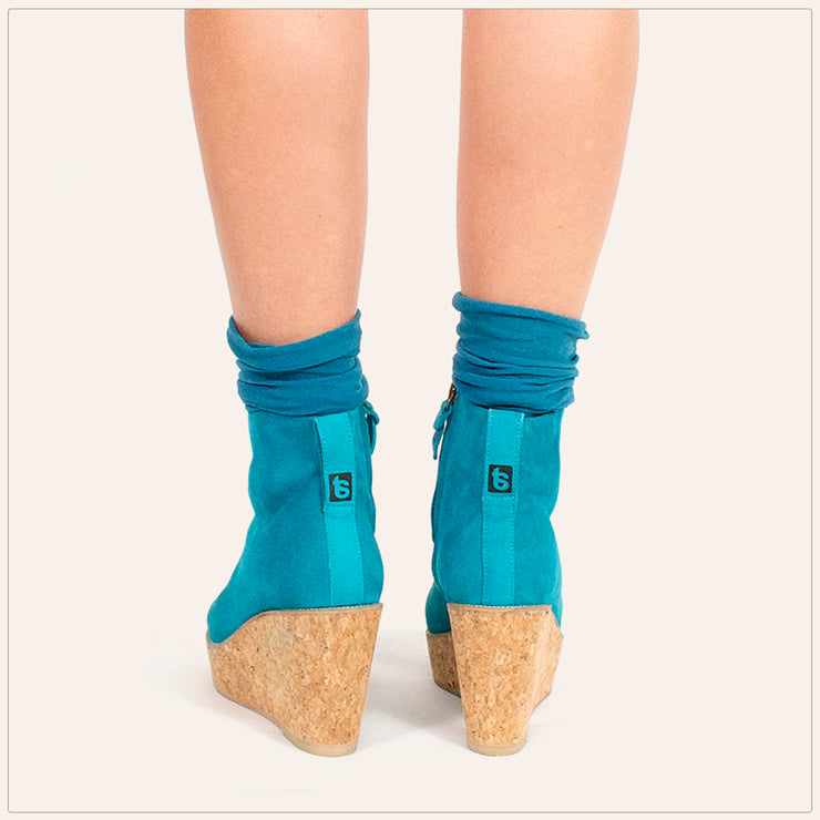 Teal Ankle Wedge Bootie - TSouls