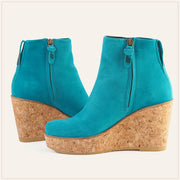 Teal Ankle Wedge Bootie - TSouls