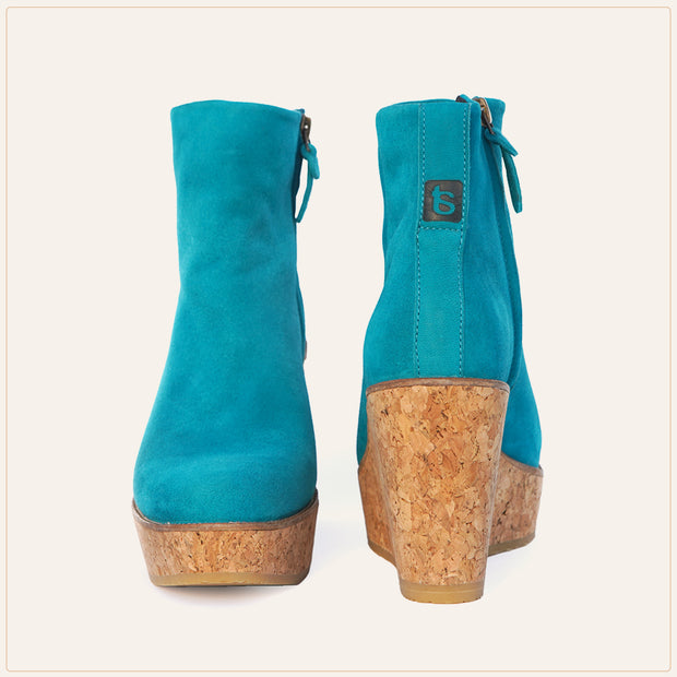 Teal Ankle Wedge Bootie - TSouls